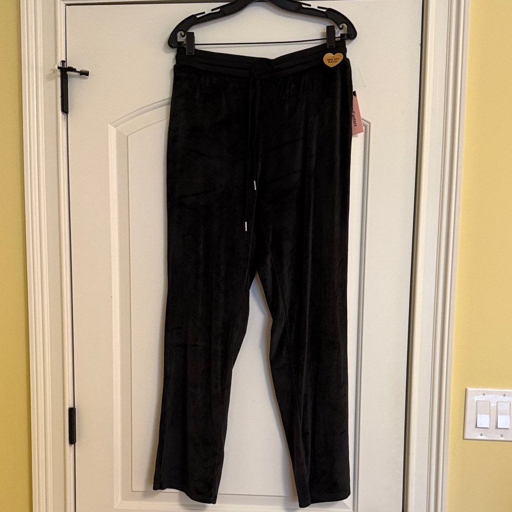 Juicy Couture Black Velour Sleepwear Pants